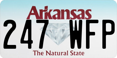 AR license plate 247WFP