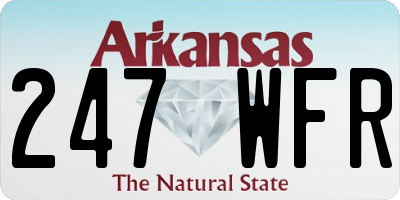 AR license plate 247WFR