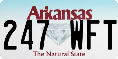 AR license plate 247WFT