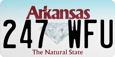 AR license plate 247WFU