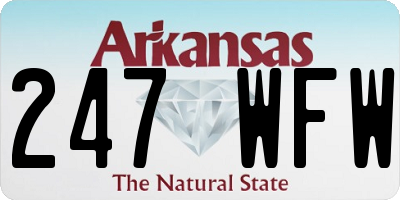 AR license plate 247WFW