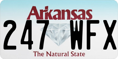 AR license plate 247WFX