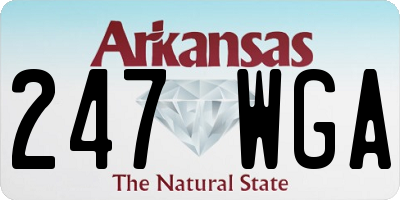 AR license plate 247WGA
