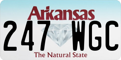 AR license plate 247WGC