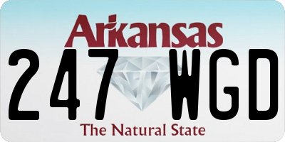 AR license plate 247WGD