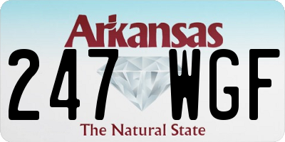 AR license plate 247WGF