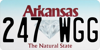 AR license plate 247WGG