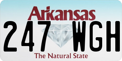 AR license plate 247WGH