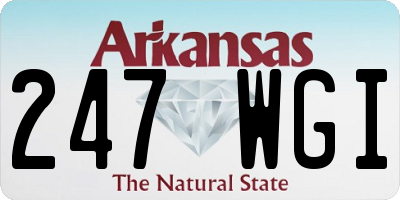 AR license plate 247WGI