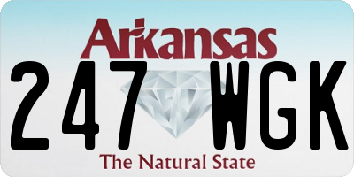 AR license plate 247WGK