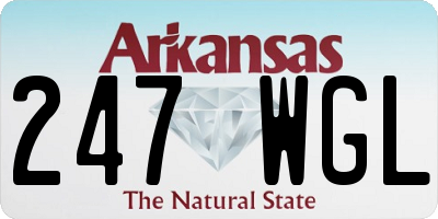 AR license plate 247WGL