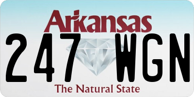 AR license plate 247WGN
