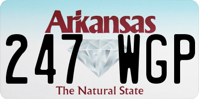 AR license plate 247WGP