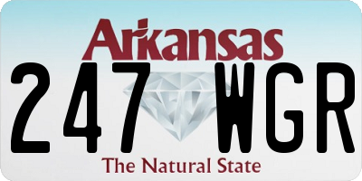 AR license plate 247WGR