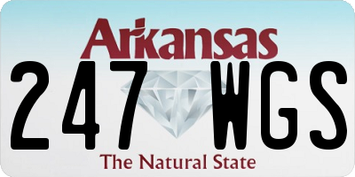 AR license plate 247WGS