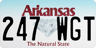 AR license plate 247WGT