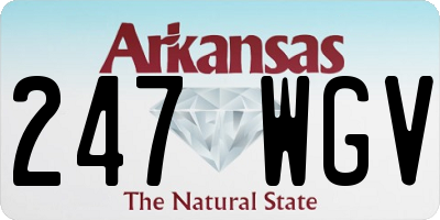 AR license plate 247WGV