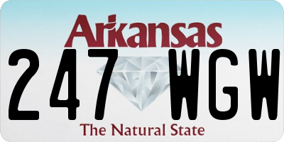 AR license plate 247WGW