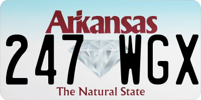 AR license plate 247WGX