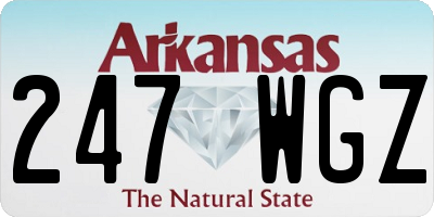 AR license plate 247WGZ