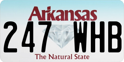 AR license plate 247WHB