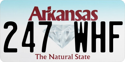 AR license plate 247WHF