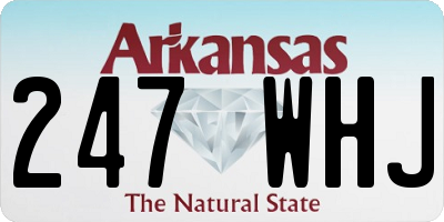 AR license plate 247WHJ