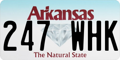 AR license plate 247WHK