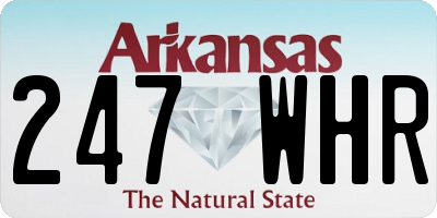AR license plate 247WHR