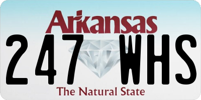 AR license plate 247WHS