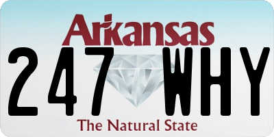 AR license plate 247WHY