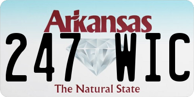 AR license plate 247WIC