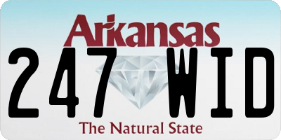 AR license plate 247WID