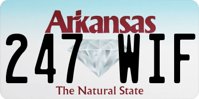 AR license plate 247WIF