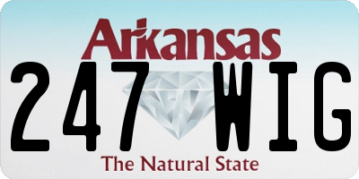 AR license plate 247WIG