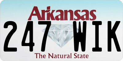 AR license plate 247WIK