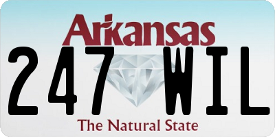 AR license plate 247WIL