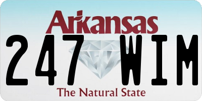 AR license plate 247WIM