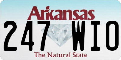 AR license plate 247WIO