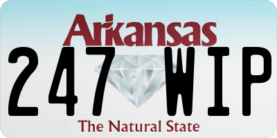 AR license plate 247WIP