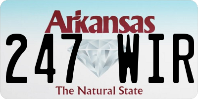 AR license plate 247WIR