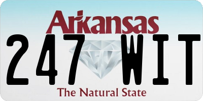 AR license plate 247WIT