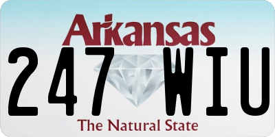 AR license plate 247WIU