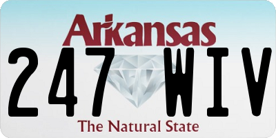 AR license plate 247WIV
