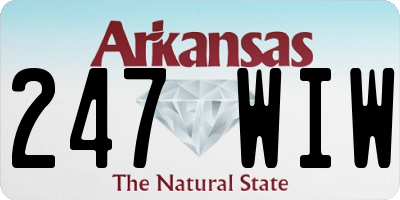 AR license plate 247WIW