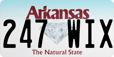 AR license plate 247WIX