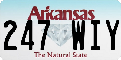 AR license plate 247WIY