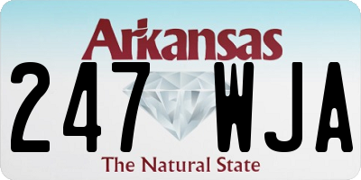 AR license plate 247WJA