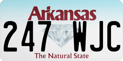 AR license plate 247WJC