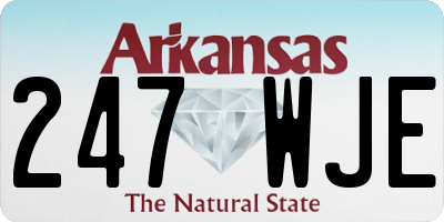 AR license plate 247WJE